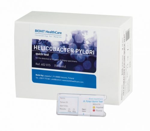 BIOHIT H. pylori Quick Test. 30-minute urease test for gastric biopsies (50 tests)