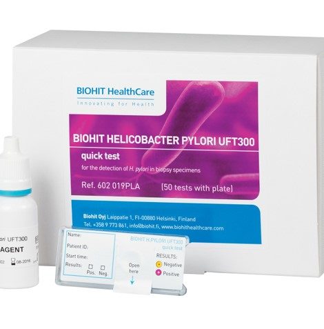 BIOHIT ULTRA-FAST UFT300 Helicobacter pylori Quick Test. 5-minute urease test for gastric biopsies  (50 Tests)